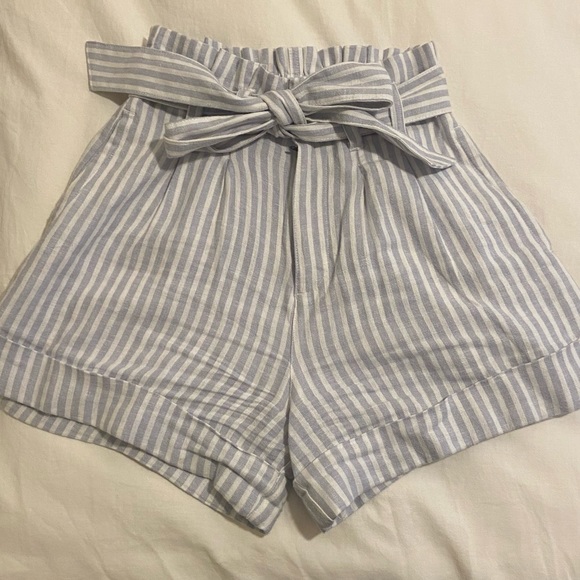 Abercrombie linen blend tie waist shorts - Picture 1 of 4